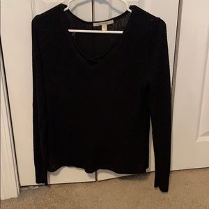 Black Crochet Sweater